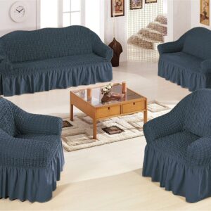 Complet Housses de Canapés Extensibles 7 Places - Vert